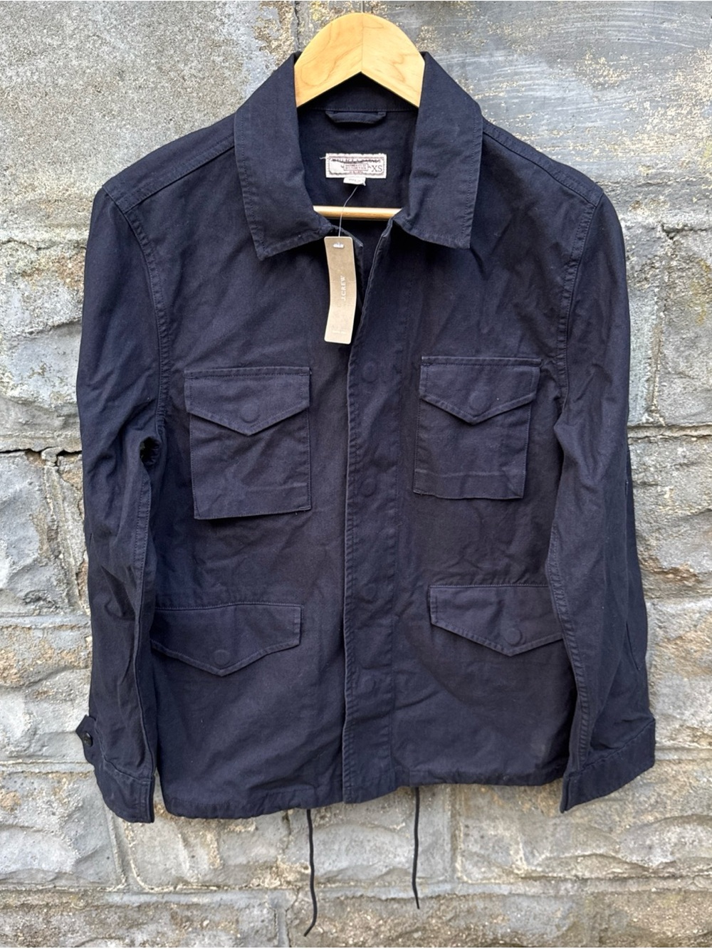 Wallace & Barnes lightweight cotton chore jacket in Navy Size XS NWT J Crew